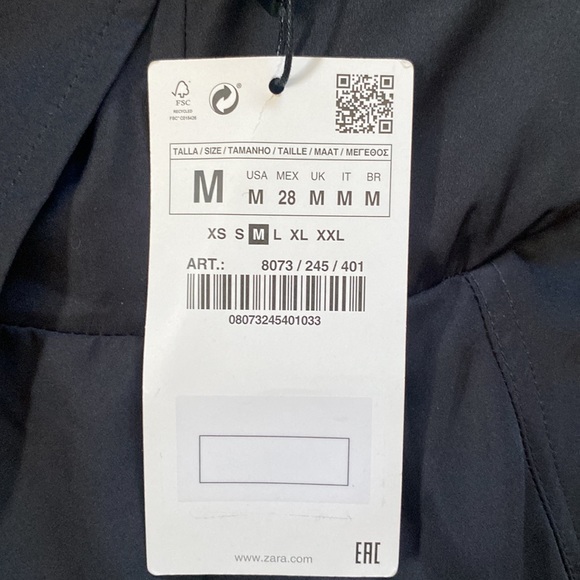 Zara jacket with zipper/snap closure and ruffle hem - Picture 2 of 11